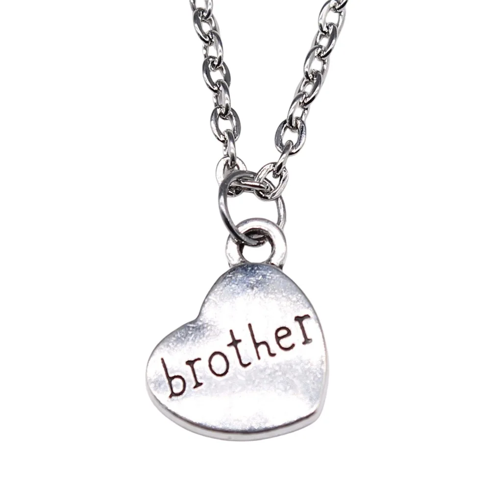 Прямая поставка 2 цвета 15x18 мм ожерелье с подвеской Brother ювелирные изделия для