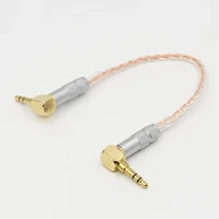 audiocrast 8croes copper silver mixed 3port 3 5mm right angle male to male replacement for headphones ipods iphones ipads