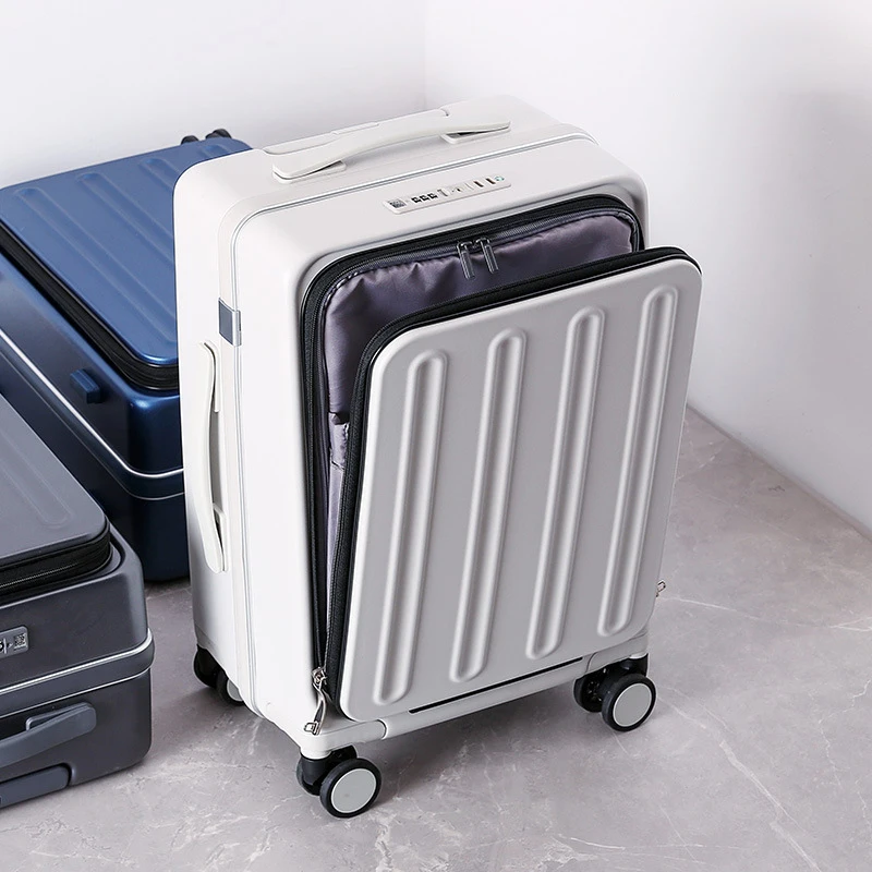 20/22/25/27 Inch Aluminum Frame Rolling Suitcase Women Fashion Trolley Case Business Carry On Boarding Box