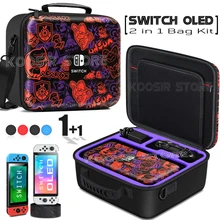 Nintend SwitchOLED Scarlet Violet Theme Carrying Case Hard Cover Shell Storage Shoulder Bag for Nintendo Switch OLED Accessories