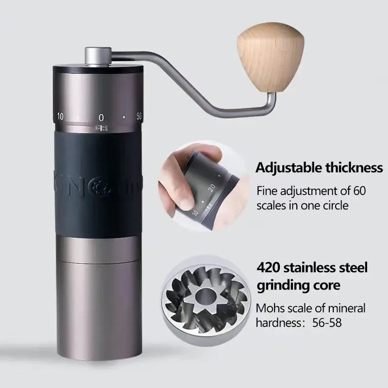 K0-K6 Kingrinder Portable Coffee Grinder Stainless Steel Aluminum Manual Coffee Mill Grinding Core Burr Coffee Tools