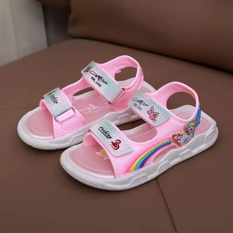 Сандалии для девочек 26-35 лет Нескользящие с мультяшным принтом Холодное сердце