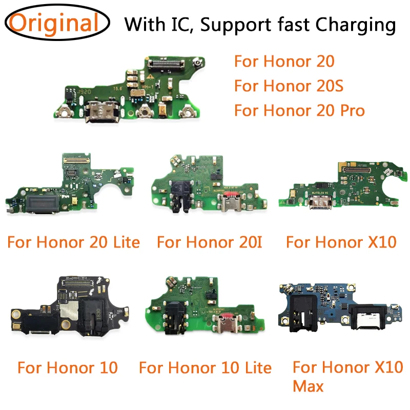 

100% Original USB Charging Dock Port Flex Cable For Huawei Honor 10 20s 20i 20 Pro Lite x10 Max Charger Connector Board