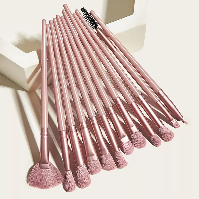 

2022New Makeup Brush Set Pink Eye Brush Small Fan-shaped Blush Blending Eye Shadow Multifunctional Beauty Tool Maquiagem