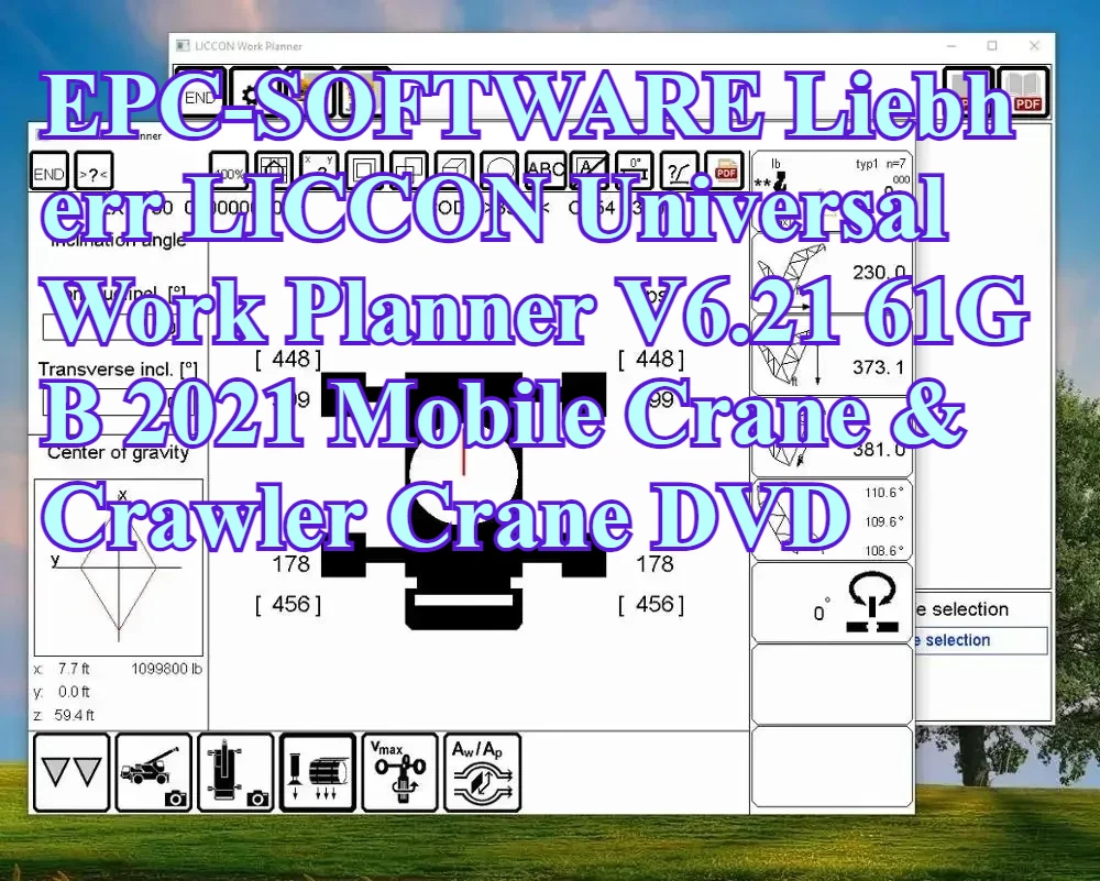 Фото EPC-SOFTWARE Liebherr LICCON Универсальный рабочий планировщик V6.21 61 ГБ 2021 Мобильный кран и гусеничный кран DVD №1