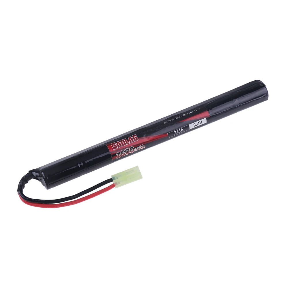 Фото Аккумулятор NiMH 8.4V 1600mAh для страйкбольного автомата SCAR-L MP5K AEG, тип «бабочка» (Nunchuck) с мини-разъемом Tamiya №4