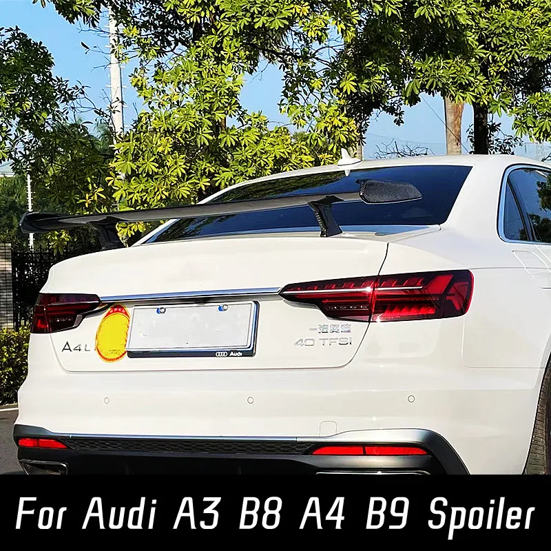

For Audi A3 B8 A4 B9 High Quality Carbon Fibe GT Style Car Rear Trunk Lid Lip Body Kit Spoiler Wings Tuning Exterior Accessories