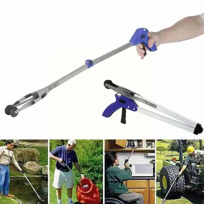 

Foldable Litter Reachers Pickers Pick Up Tools Gripper Extender Picker Pick Garbage Grabber Tool Up Grabbers Collapsible F6Y4