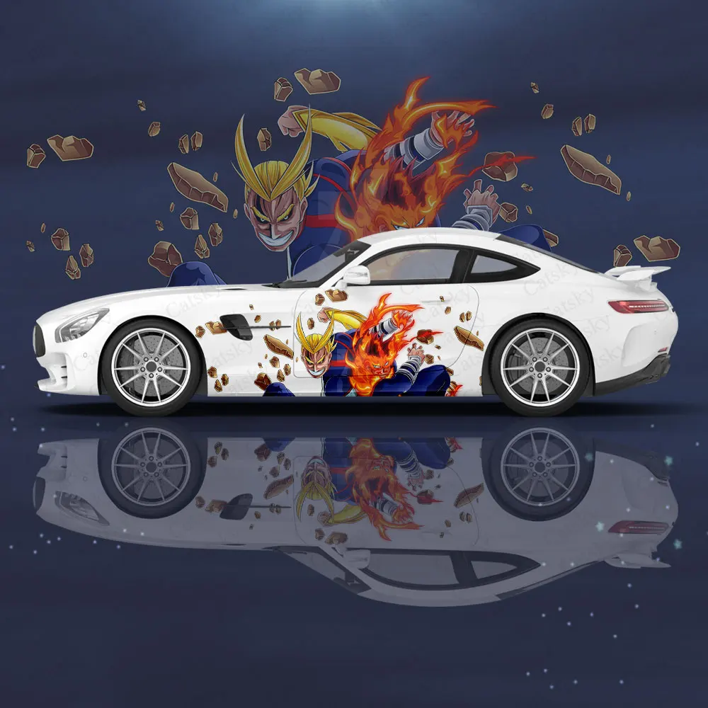 

Anime My Hero Academia Custom Car Sticker Decal Hood Door Body Vinyl Sticker Graphic Wrap New Car Sticker Decoration Accessories