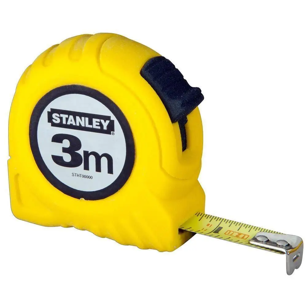 

STANLEY St 130487 Tape Measure 3 Mt 12,7mm x 13 mm Steel Strip. Precision Measurement Real Zero Position Hook