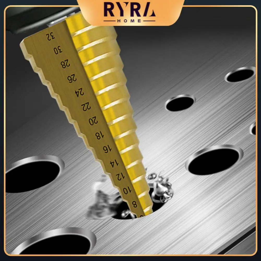 

Two Flute Drill Bit Set High Speed Steel Step Hardness Stepped Drill High Strength Drilling Power Tools Wood Hole Cutter