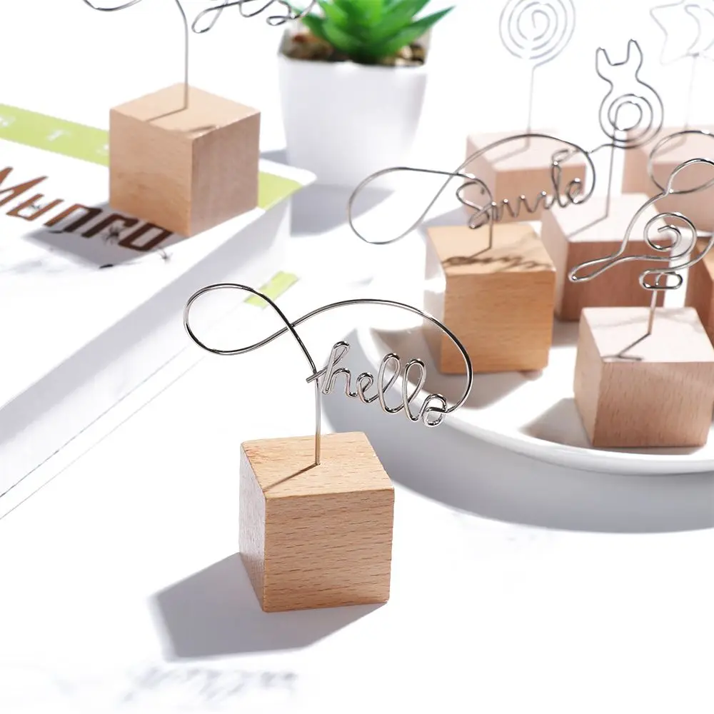 Креативная круглая деревянная рамка для фотографий зажим номера держатель