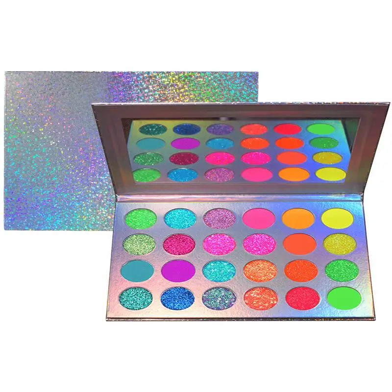 

24 Colors Luminous Eye Shadow 24 Colors Pigment Luminous Eye Shadow Glow In The Dark Matte Bright Colorful Eye Makeup Palette