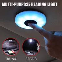 wireless led touch light 3 color car interior reading light magnetic mount roof ambient lamp auto home lighting portable bulb