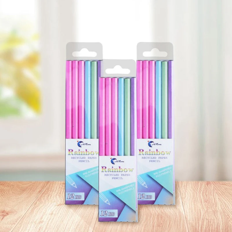

12 шт./коробка, разноцветные карандаши для письма