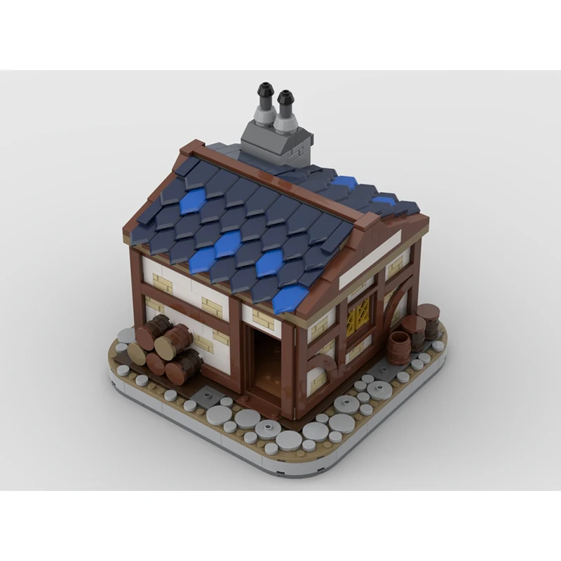Модель пивоварни средневекового замка строительные блоки MOC сборные кирпичи