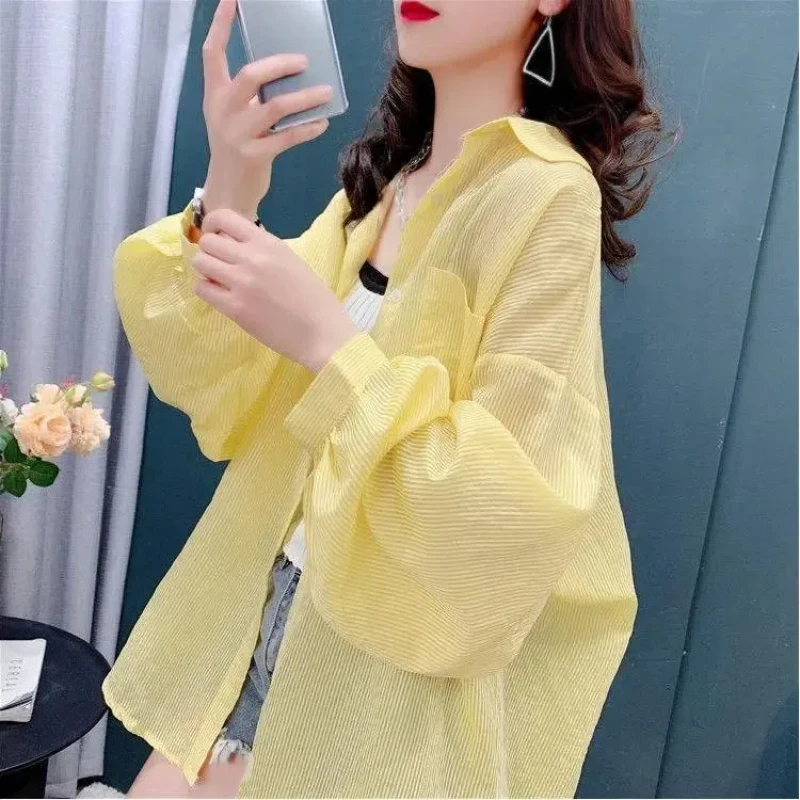 Свободная Тонкая блузка с длинным рукавом летняя новая Асимметричная