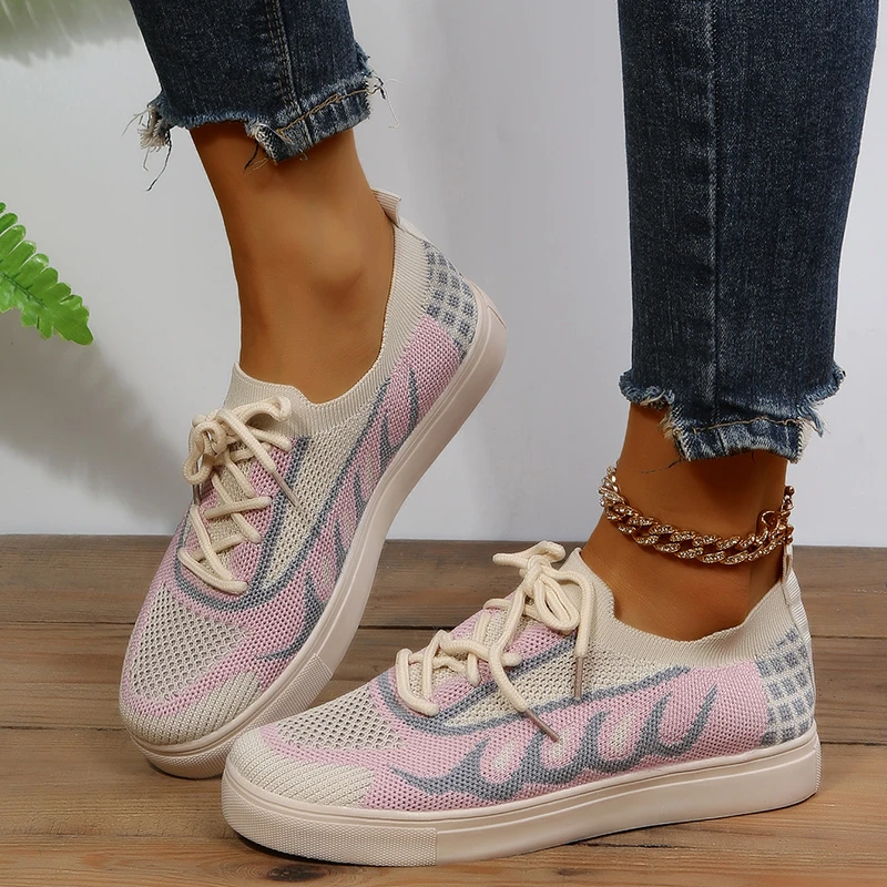 

2022 NEW Women's Sneakers Spring Flat Shoes Casual Women Vulcanized Shoes Summer Light Mesh Breathable Women's Running Shoes