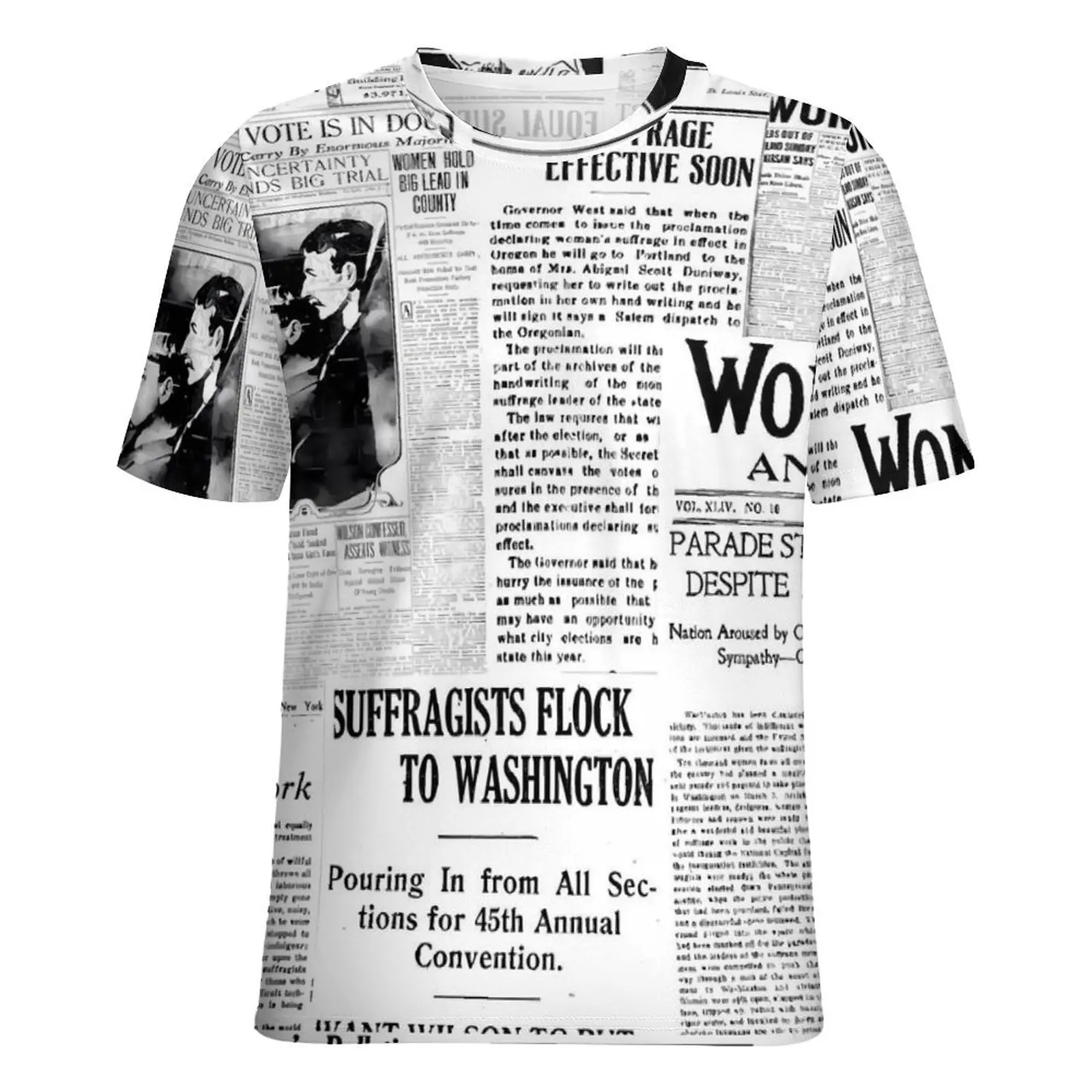 Летние футболки с газетным принтом Making America Great повседневная женская футболка