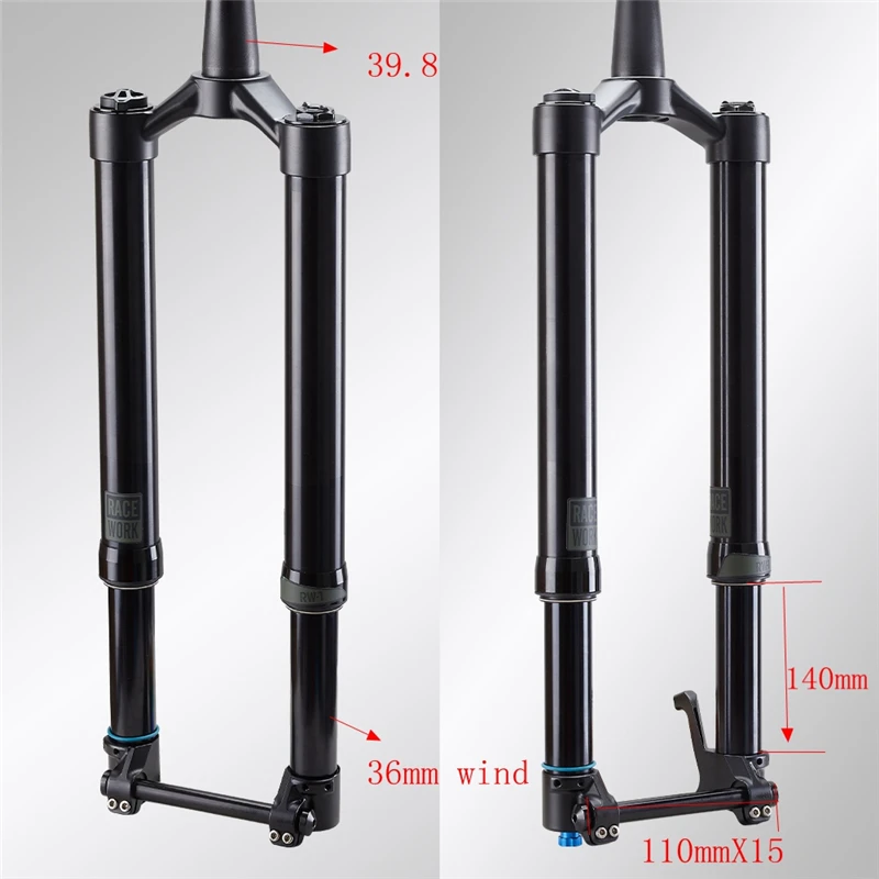 Велосипедная воздушная вилка MTB Boost 110*15 мм 27 5/29er для горного велосипеда сквозная