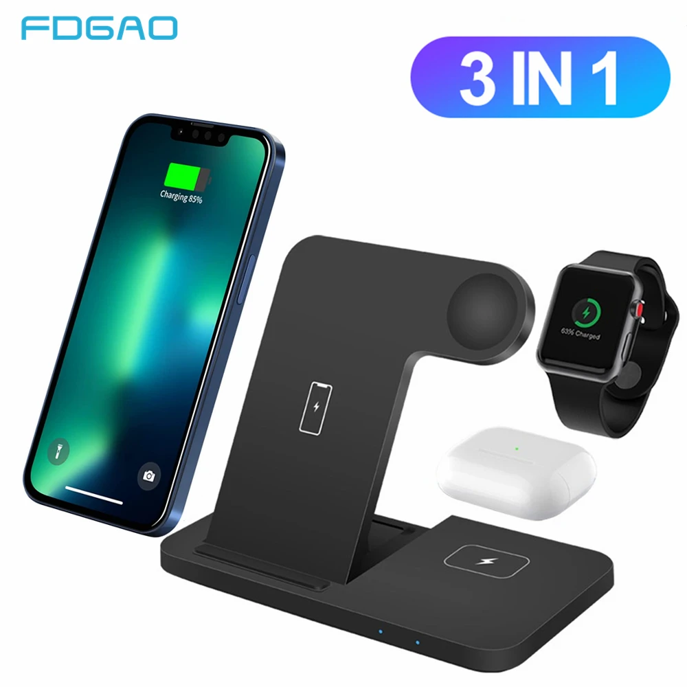

20W Wireless Charger Stand For Apple Watch 7 Airpods Pro 3 In 1 Fast Charging Dock Station For iPhone 14 13 12 11 XS 8 iWatch