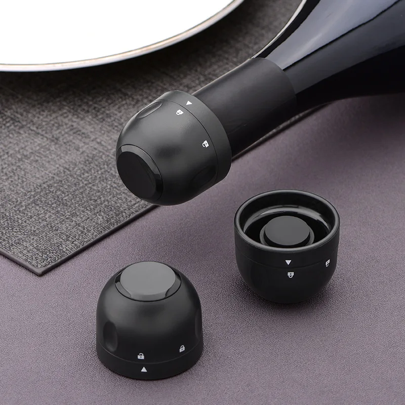 

1/2Pcs Wine Stopper Vacuum Champagne Bottle Stopper Red Wine Bottle Cap Retain Freshness Leak-proof Wine Stopper Bar Tools