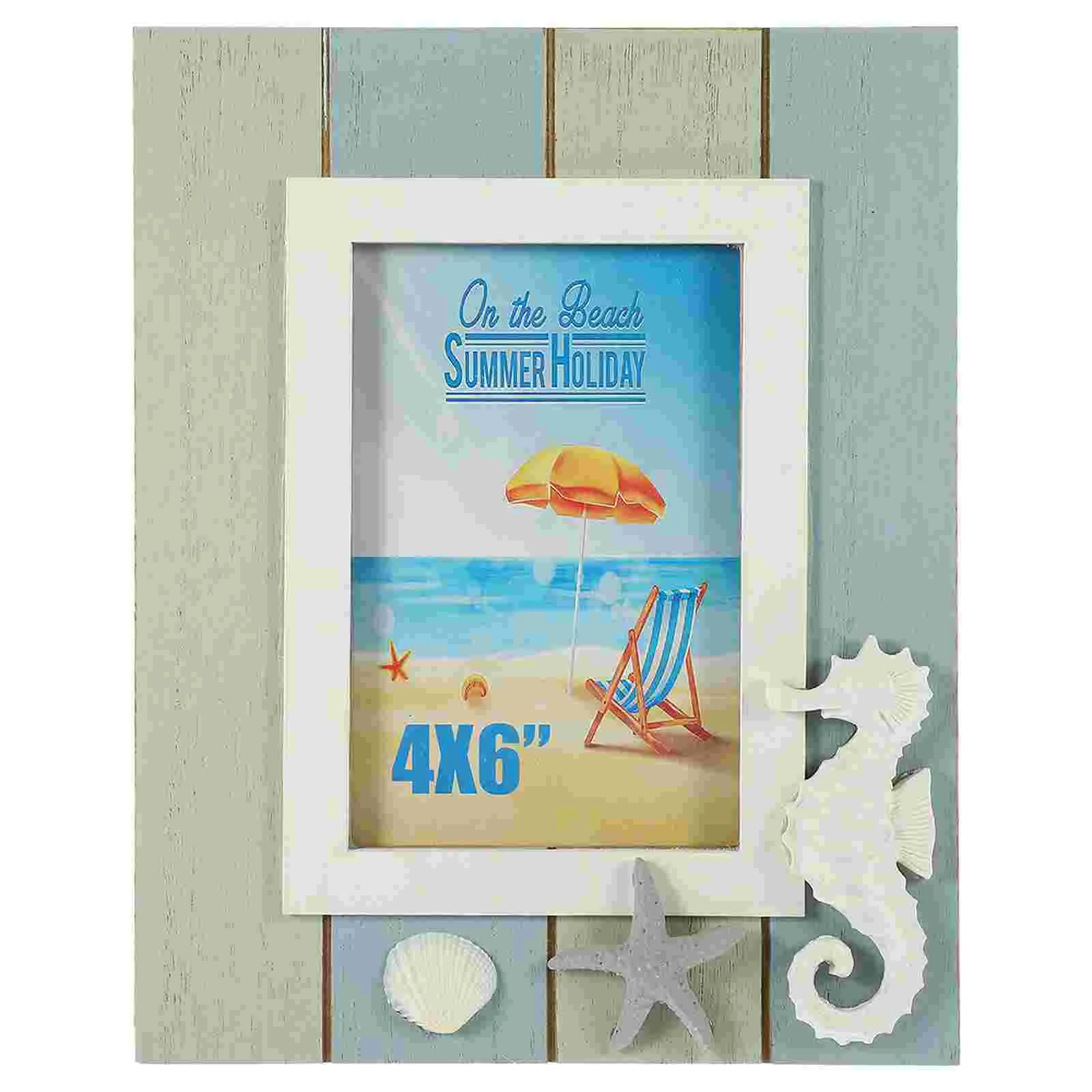 

Beach Picture Frame Rustic Collage Frames Vertical Desk Topper Farmhouse Coastal Photo