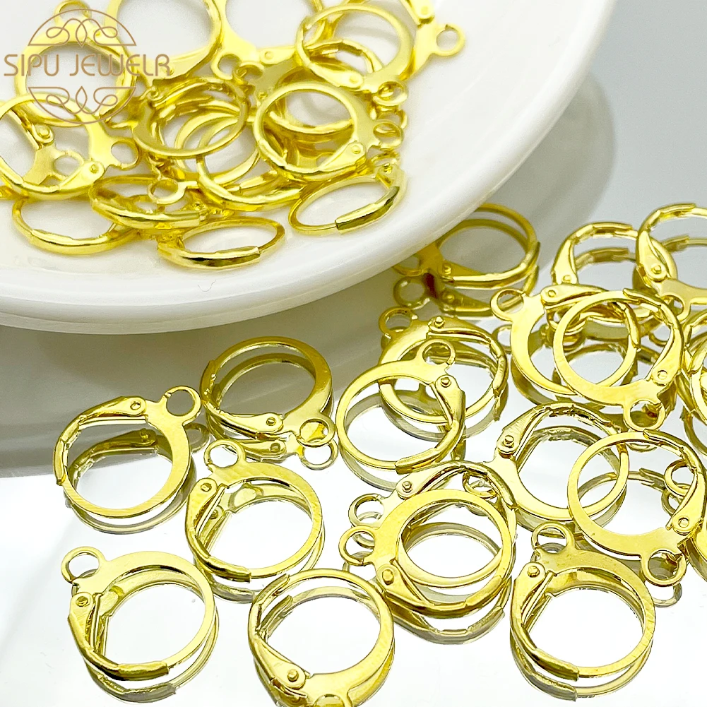 

20Pcs 15X12MM Multicolor Alloy Round Earrings Hoop Earring Clip High Quality DIY Jewelry Making Findings Earring Accessories