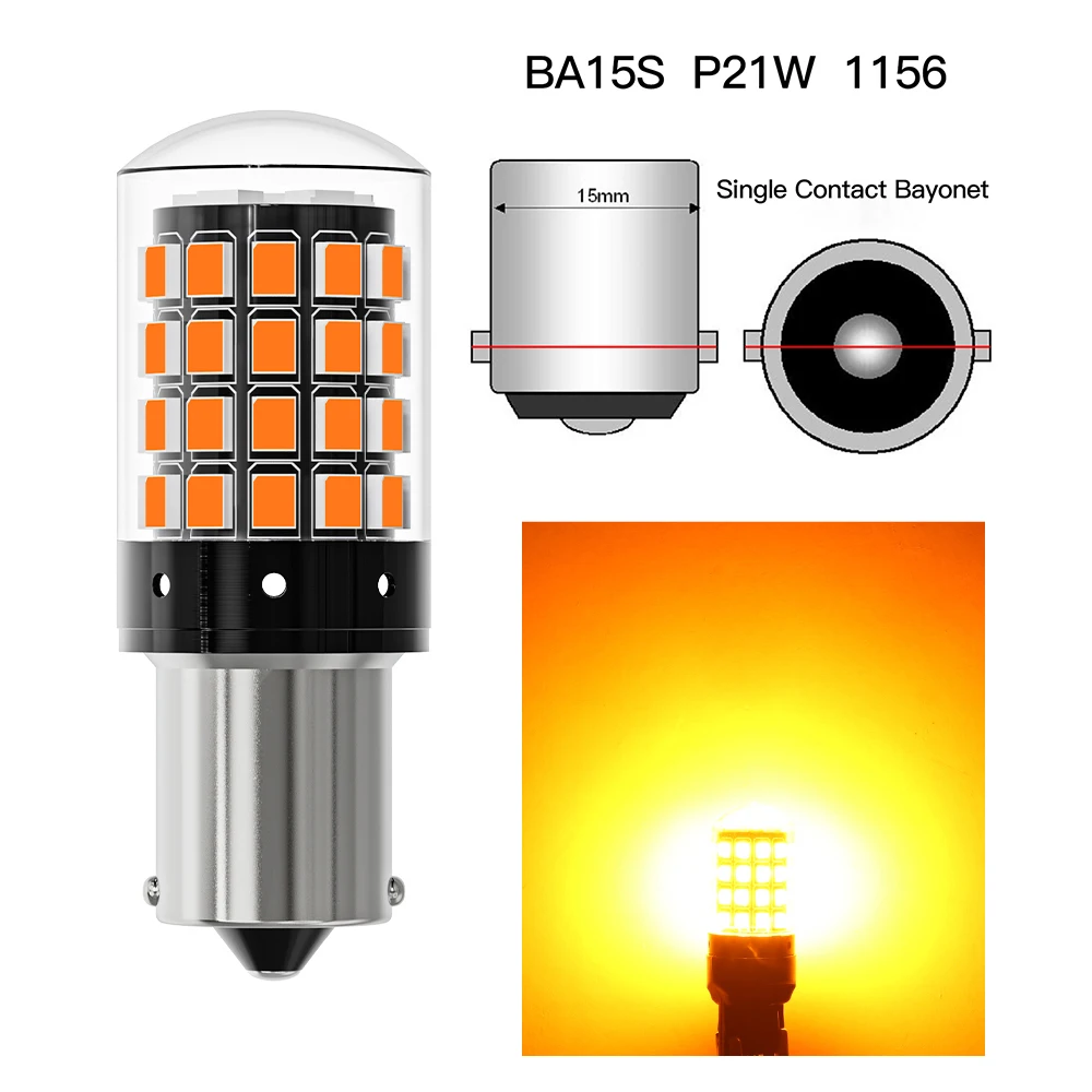 

2 шт. 1157 BAY15D P21/5W 1156 BA15S P21W BAU15S PY21W светодиодный лампы 7440 W21W сверхъяркая лампа поворотный сигнал Белый Желтый янтарсветильник