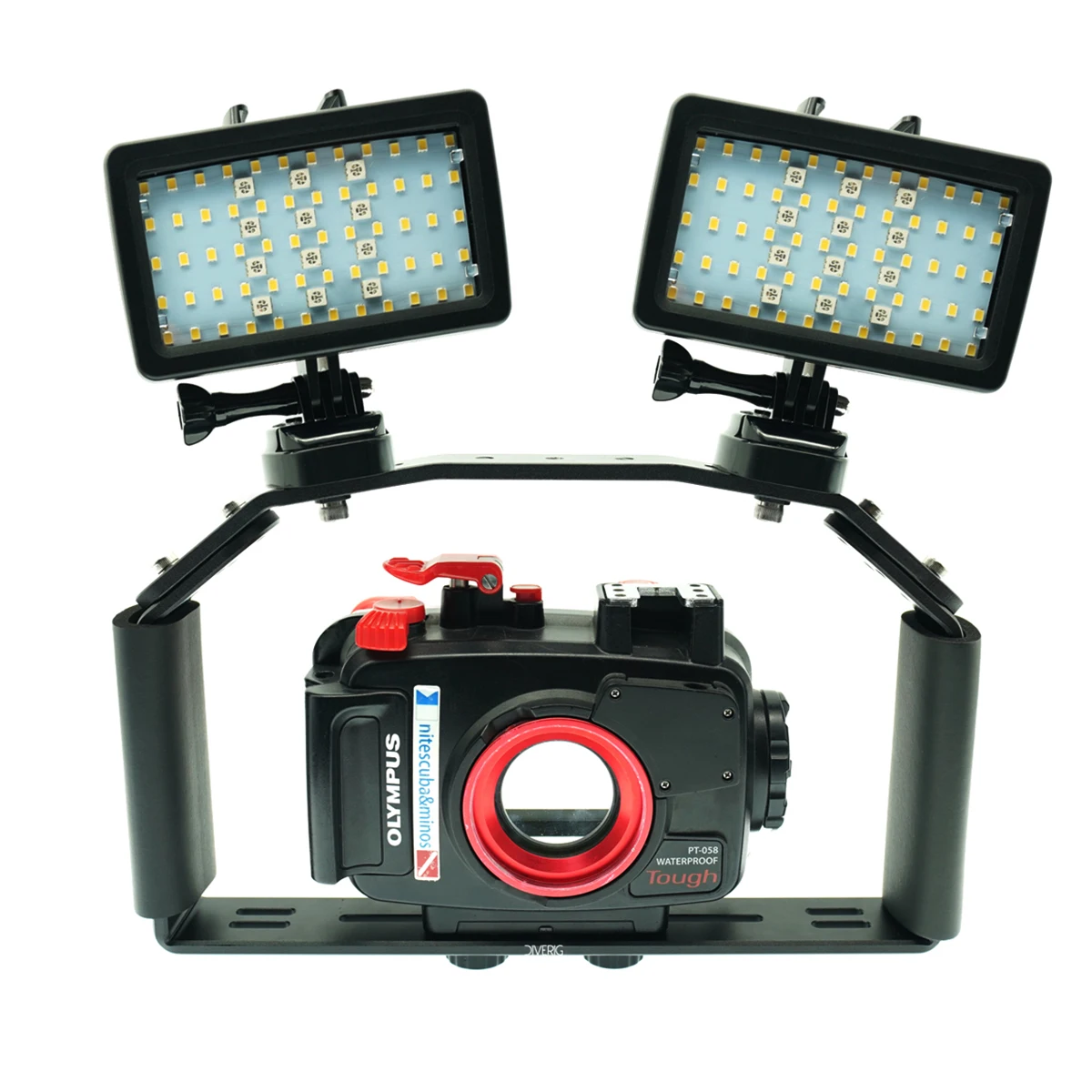 Подводный кронштейн для подводной съемки из алюминиевого сплава двойной Ручной