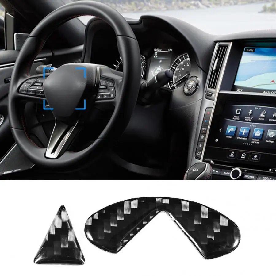 

1 шт., автомобильная наклейка на руль Infiniti Q50 Q60 100% 2013 2014 2016