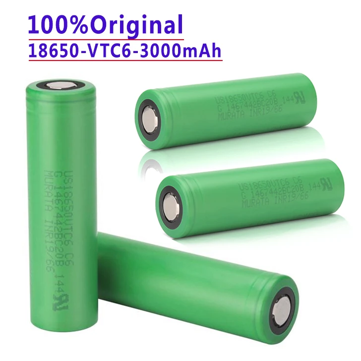 100% новинка. Оригинальная Аккумуляторная батарея 18650 VTC6 3000 мАч 3 7 в. Литиевая 186503000