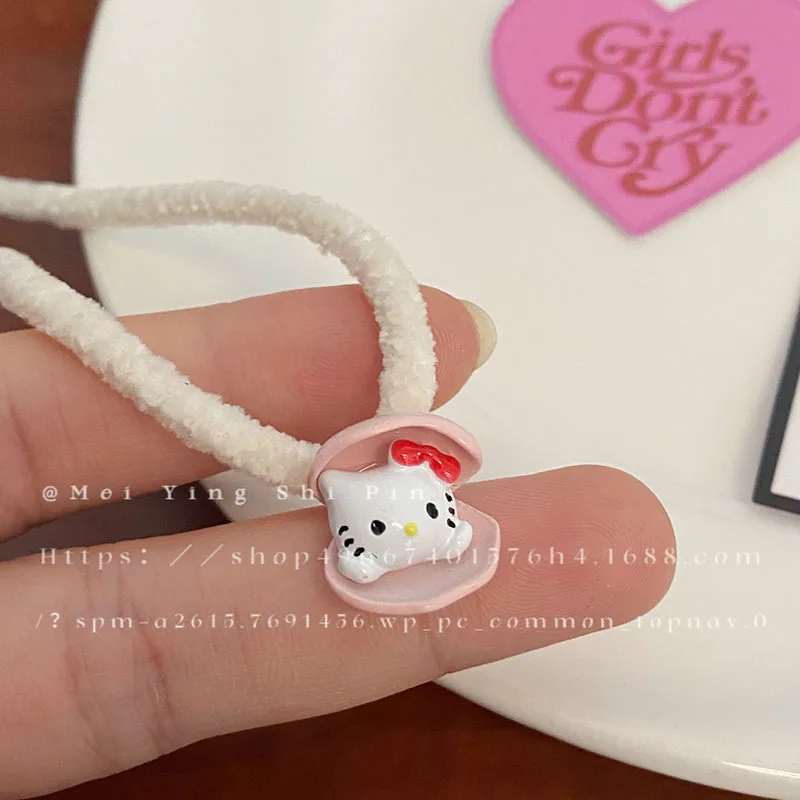 

Kawaii Sanrio Necklace Hello Kitty Cartoon Cute A Girl's Heart Student Fashion Pendant Necklace Girls Christmas Birthday Gifts