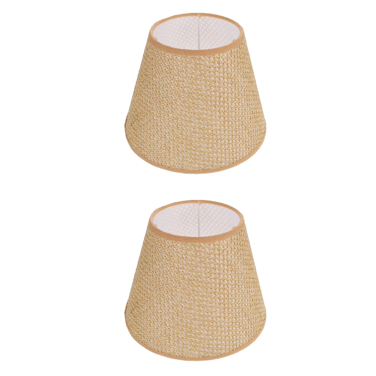 

2pcs Woven Lamp Shade Desktop Light Cover Bedside Light Cover Lampshade