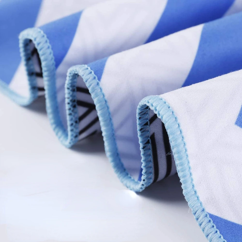 Короткое плюшевое Большое пляжное полотенце из микрофибры быстросохнущее без