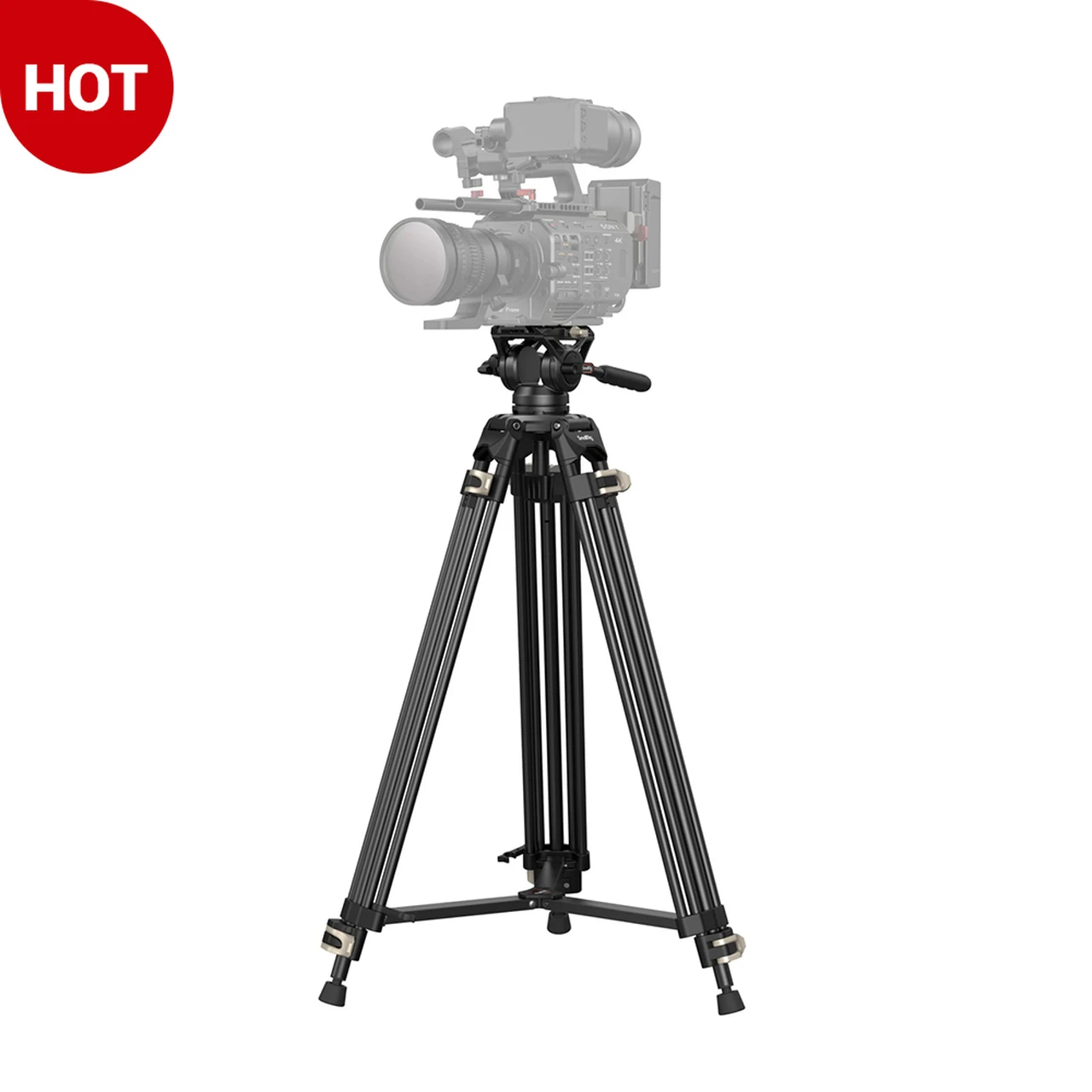

SmallRig Aluminum Alloy Heavy-Duty Fluid Head Tripod AD-01 for Camcorder/DSLR Camera Stand Professional Video Tripod