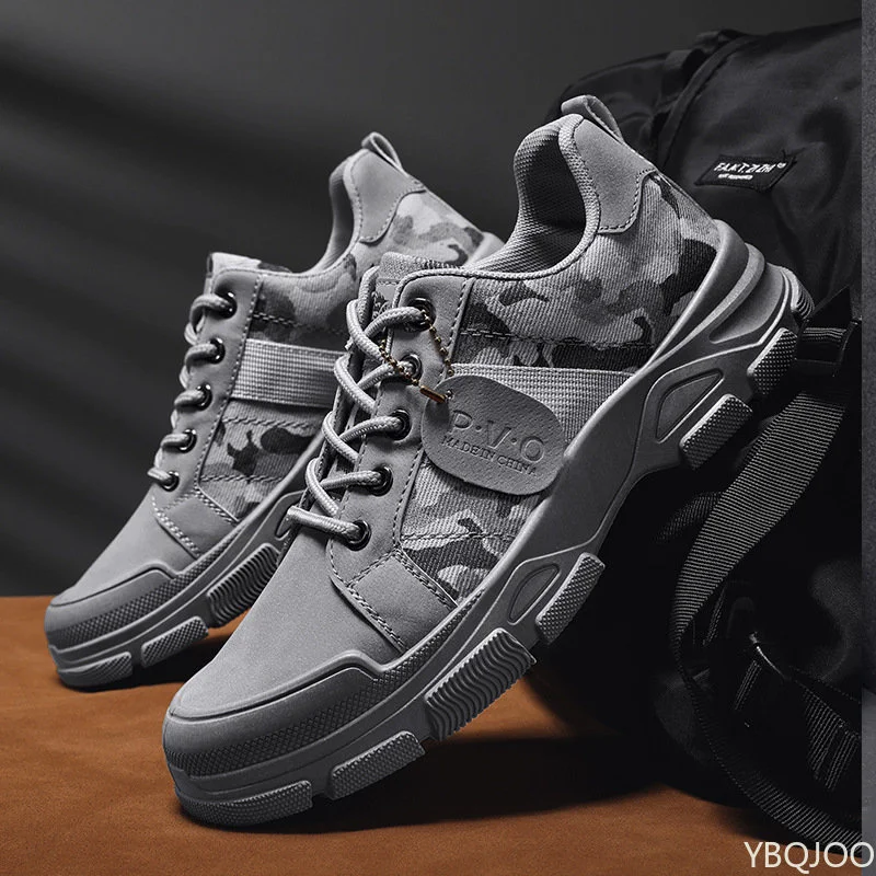 

Shoes for Men Camouflage Autumn New Military Desert Shoes High-top Sneakers Non-slip Work Shoes for Men Buty Robocze Meskie