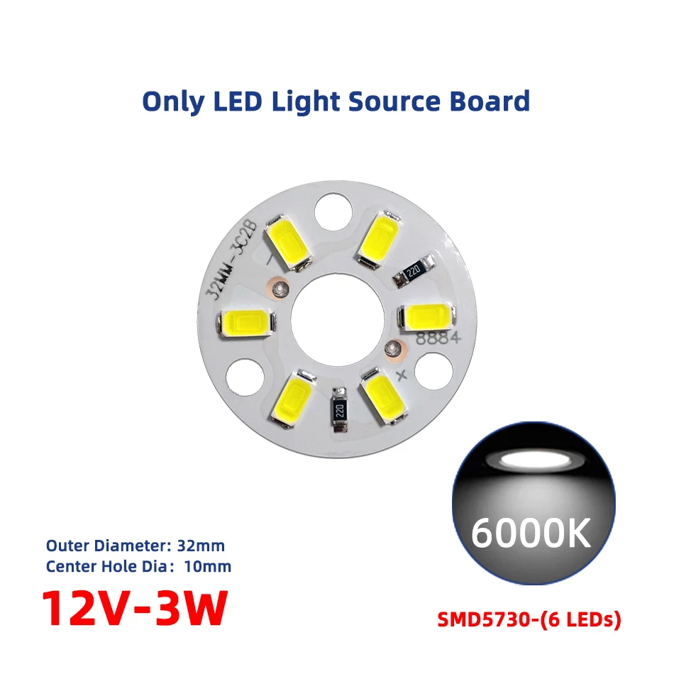

Светодиодная плата Ankatec SMD5730-12V3W теплый белый
