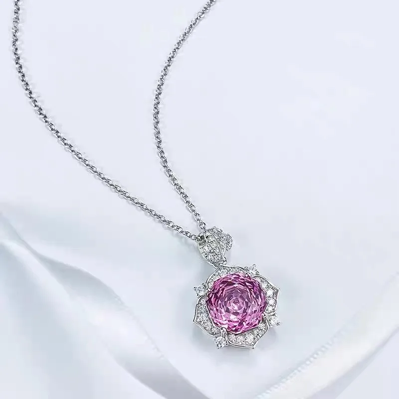 Живая взрывная роза тысячелетия фиолетовое и розовое цветочное ожерелье женская