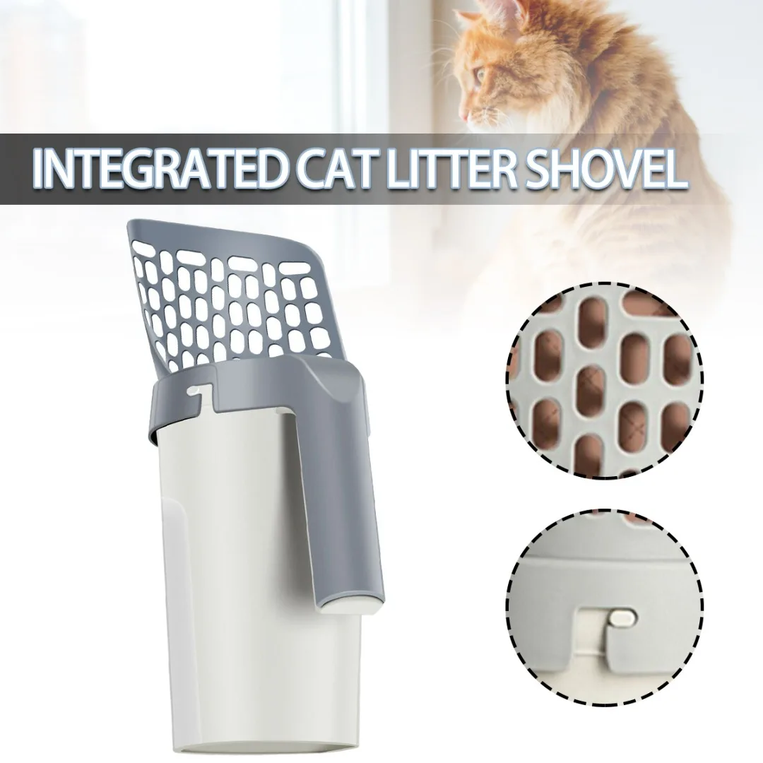 

New Arrival Cat Litter Scoop High Quality Pet Poop Sifter Shovel Cleaner Integrated Detachable Cat Poop Garbage Picker Tool