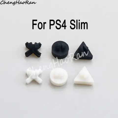 1 комплект, белые или черные силиконовые резиновые прокладки на нижнюю часть консоли PS4 Slim Pro, резиновые прокладки для консоли, противоскользящие Сменные прокладки