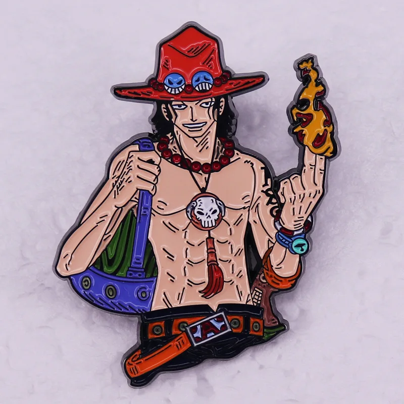 

One Piece Portgas · D · Ace эмалевые булавки в виде японского аниме, искусственная ткань, искусственная ткань, подарки для фанатов