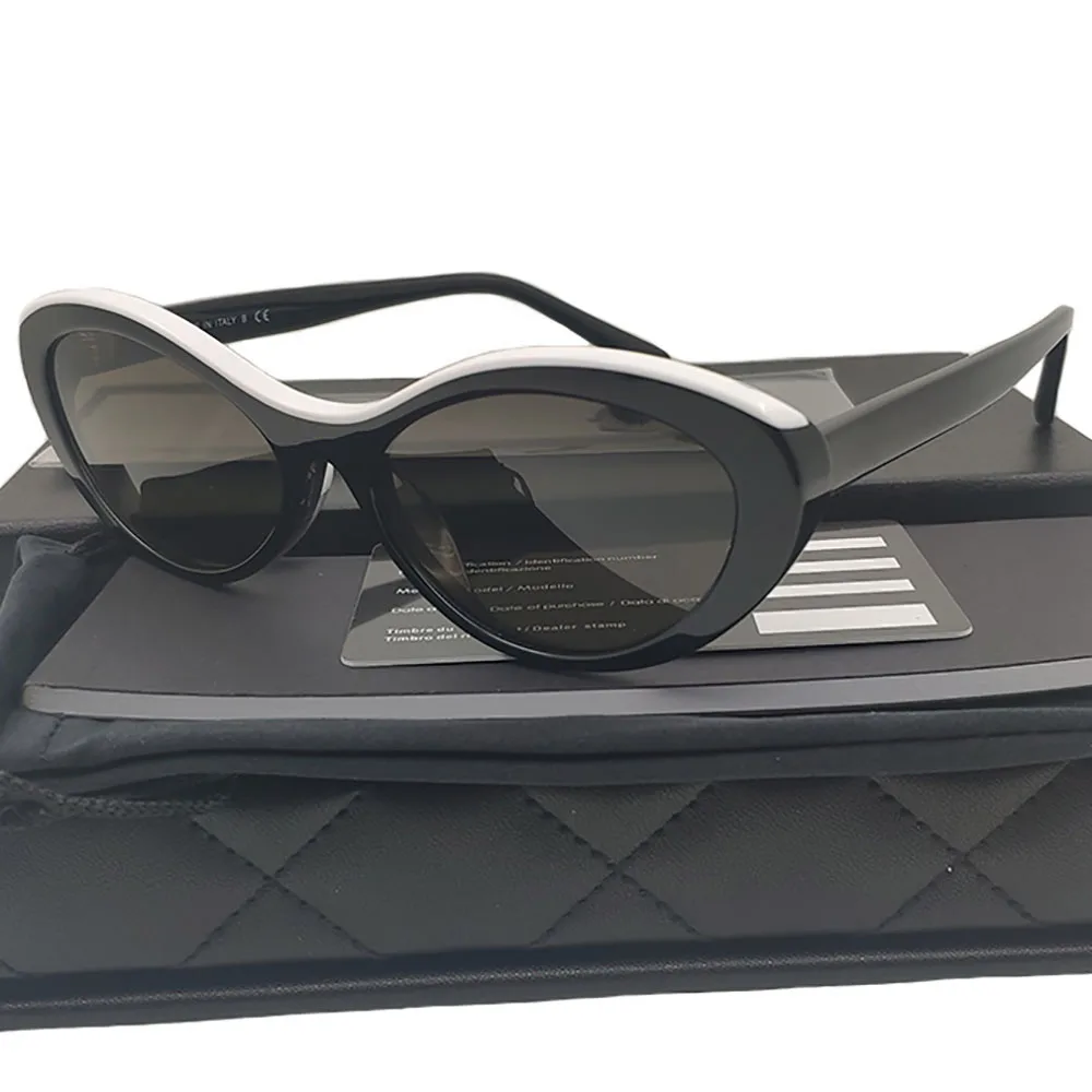 2022 Black White Oval Small Sunglasses For Women Summer Brand Designer Ladies Party Retro Trend Fashion For Sun Glasses UV400