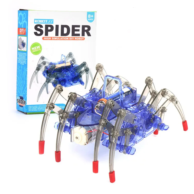 

Handmade animal model models Children's educational electric spider robot DIY assembled toys surprise gifts for boys and girls