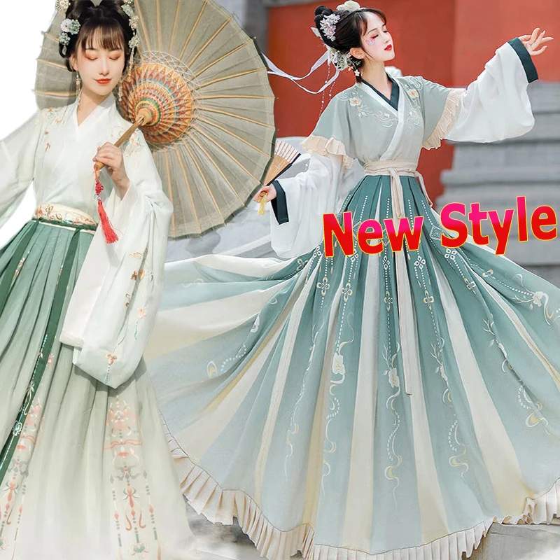 Women Hanfu Dress Traditional Chinese Cloth Outfit Ancient Folk Dance Stage Costumes Oriental Fairy Princess Cosplay