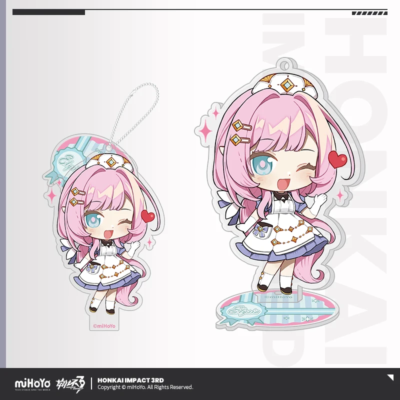 Фото 2025 Honkai Impact 3 Wishing for Light Q Version Акриловая подставка Фигурка Модель Тарелка Декор стола Подарочный кулон Elysia Aponia MiHoYo №2