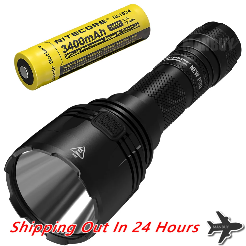 NITECORE NEWP30 1000LM Long-range Tactical Flashlight with 18650 Battery Outdoor Hunting Waterproof Portable Torch Free Shipping