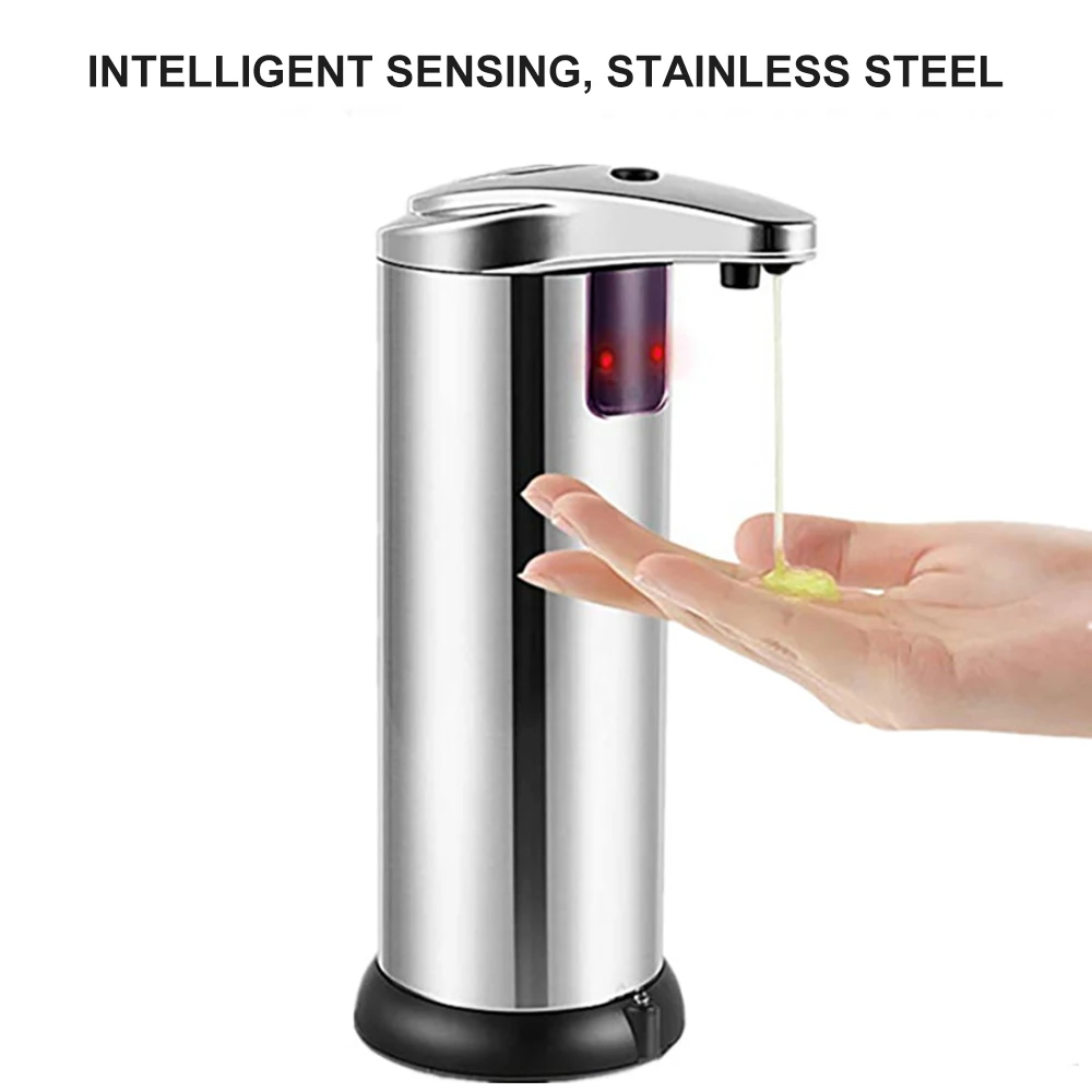 Liquid Soap Dispensers Stainless Steel Automatic Dispenser Smart Sensor 250ML Hand Wash Home Kitchen Bathroom | Обустройство дома