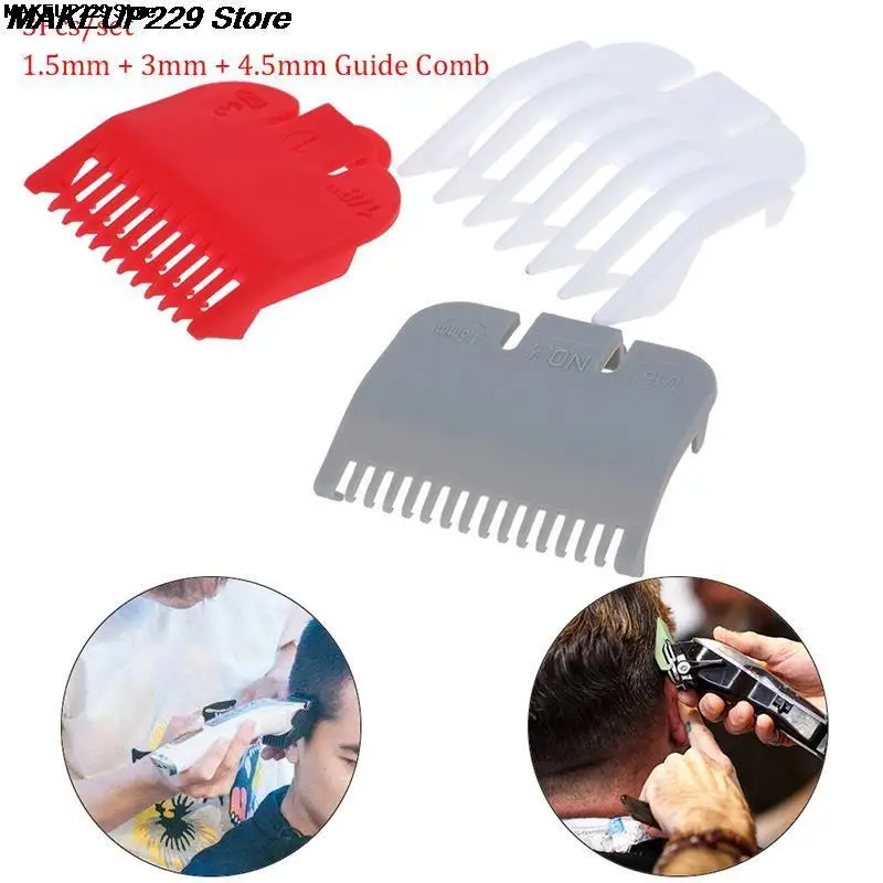 

3Pcs Limit Comb Cutting Guide Guide Combs Non-toxic Comfort Durable Hair Clipper Barber Replacement Hair Trimmer Tool