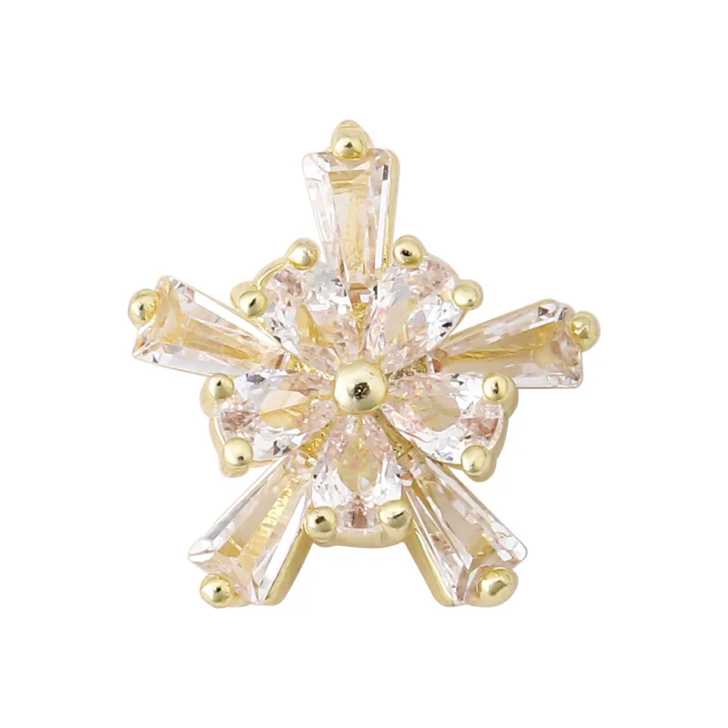 5 шт. Роскошный блестящий циркон с жемчугом и снежинкой кулон кисточкой сплав для